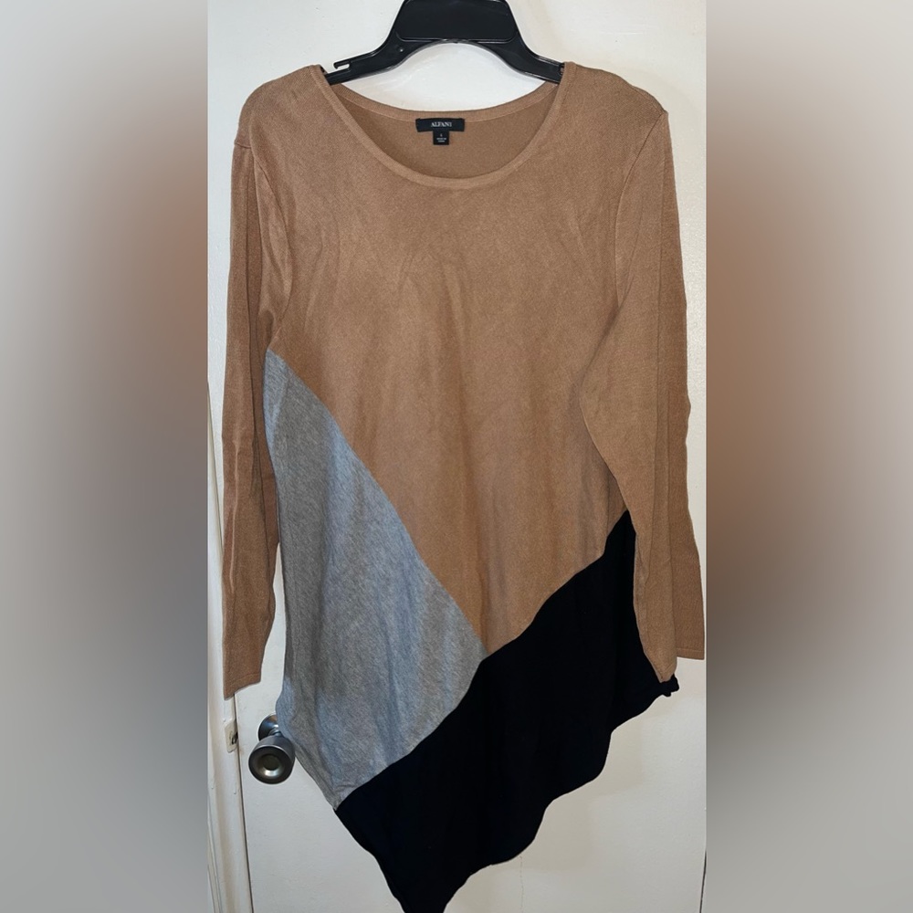 Alfani Colorblocked Asymmetrical Sweater